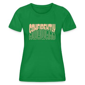 Confiant et maladroit en jaune - T-shirt sport Femme - vert - Devant - AI Model Female 172 dark (172cm)