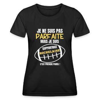 Supportrice La Rochelle Parfait Rugby - T-shirt sport Femme - noir - Devant - AI Model Female 172 light (172cm)