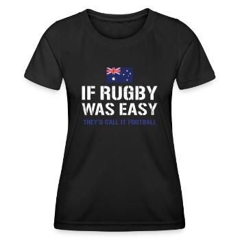 Si le rugby était facile Australie Rugby - T-shirt sport Femme - noir - Devant - AI Model Female 172 light (172cm)