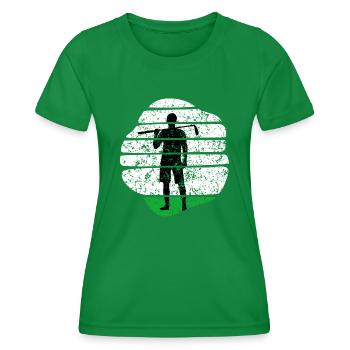 Golfspieler Golfsport Golf-Putts Golf Golfplatz - Frauen Funktions-T-Shirt - Kelly Green - Vorne - AI Model Female 172 dark (172cm)