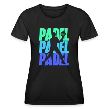 Padel Spieler Padeltennis Jungen Padelspieler - Frauen Funktions-T-Shirt - Schwarz - Vorne - AI Model Female 172 light (172cm)