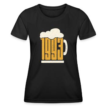 30. Geburtstag Biertrinker 30 Jahre Jahrgang 1993 - Frauen Funktions-T-Shirt - Schwarz - Vorne - AI Model Female 172 light (172cm)