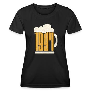 26th birthday Beer drinker 26 years born 1997 - Women's Functional T-Shirt - black - Front - AI Model Female 172 light (172cm)