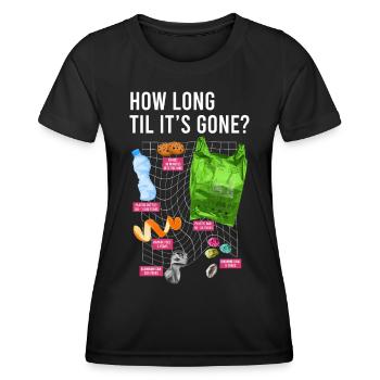 Reduzieren, Wiederverwenden, Recyceln, Wiederholen, Recyceln, Recycling, Tag der Erde - Frauen Funktions-T-Shirt - Schwarz - Vorne - AI Model Female 172 light (172cm)