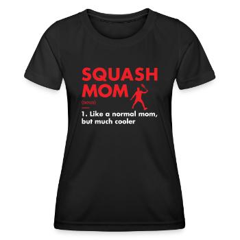 Sport Mom Définition Squash - T-shirt sport Femme - noir - Devant - AI Model Female 172 light (172cm)