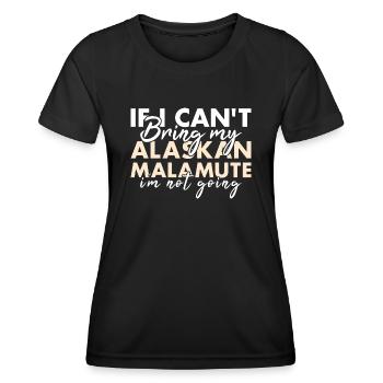 Amenez mon Malamute d’Alaska Je n’irai pas - T-shirt sport Femme - noir - Devant - AI Model Female 172 light (172cm)
