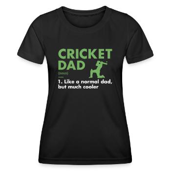 Sport Dad Definition Cricket - Frauen Funktions-T-Shirt - Schwarz - Vorne - AI Model Female 172 light (172cm)