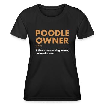 Définition du propriétaire de caniche - T-shirt sport Femme - noir - Devant - AI Model Female 172 light (172cm)