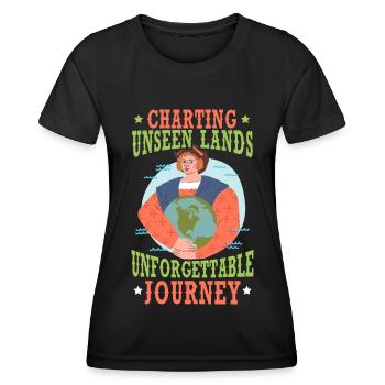 Mapping Unseen Lands Unforgettable Re - Women's Functional T-Shirt - black - Front - AI Model Female 172 light (172cm)