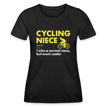 Sport Nièce Cyclisme - T-shirt sport Femme - noir - Devant - AI Model Female 172 light (172cm)