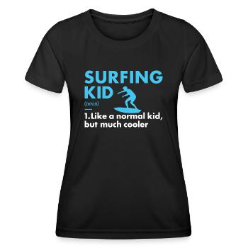 Sport Kid Surfing - Women's Functional T-Shirt - black - Front - AI Model Female 172 light (172cm)