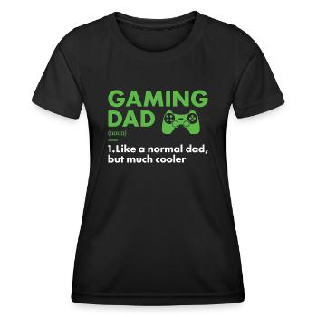 Gamer Dad Definition Gaming - Frauen Funktions-T-Shirt - Schwarz - Vorne - AI Model Female 172 light (172cm)