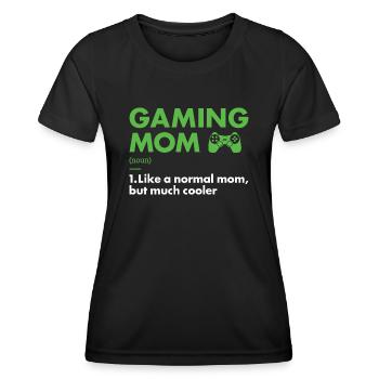 Gamer Mom Definition Gaming - Frauen Funktions-T-Shirt - Schwarz - Vorne - AI Model Female 172 light (172cm)