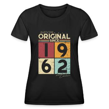 Original 1962 Jahrgang Vintage Geburtstag Geschenk - Frauen Funktions-T-Shirt - Schwarz - Vorne - AI Model Female 172 light (172cm)