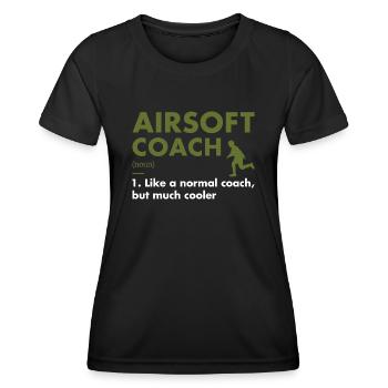 Sport Coach Definition Airsoft - Women's Functional T-Shirt - black - Front - AI Model Female 172 light (172cm)