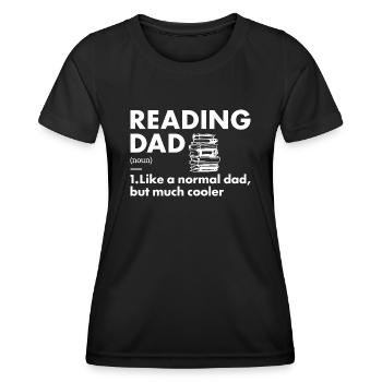 Reader Dad Definition Reading - Women's Functional T-Shirt - black - Front - AI Model Female 172 light (172cm)
