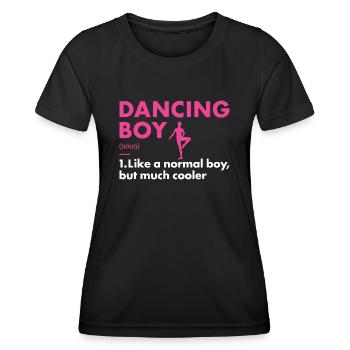 Danseur Garçon Définition Danse - T-shirt sport Femme - noir - Devant - AI Model Female 172 light (172cm)