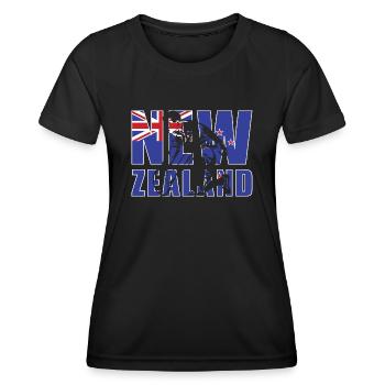 New Zealand Rugby - Frauen Funktions-T-Shirt - Schwarz - Vorne - AI Model Female 172 light (172cm)