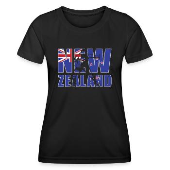 New Zealand Rugby - Frauen Funktions-T-Shirt - Schwarz - Vorne - AI Model Female 172 light (172cm)