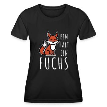 Bin halt ein Fuchs - schlau und clever - Frauen Funktions-T-Shirt - Schwarz - Vorne - AI Model Female 172 light (172cm)