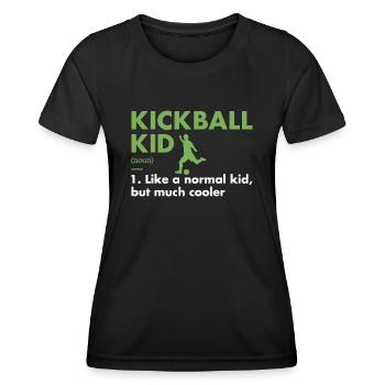 Sport Kid Définition Kickball - T-shirt sport Femme - noir - Devant - AI Model Female 172 light (172cm)