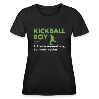 Sport Boy Définition Kickball - T-shirt sport Femme - noir - Devant - AI Model Female 172 light (172cm)