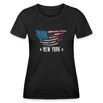 New York - Women's Functional T-Shirt - black - Front - AI Model Female 172 light (172cm)