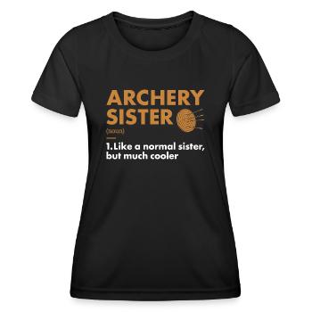 Sport Sister Archery - Women's Functional T-Shirt - black - Front - AI Model Female 172 light (172cm)