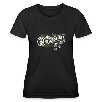 Der Berg ruft... - Frauen Funktions-T-Shirt - Schwarz - Vorne - AI Model Female 172 light (172cm)