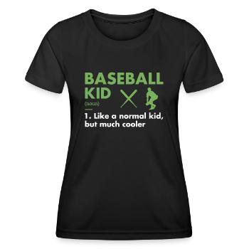 Sport Kid Definition Baseball - Frauen Funktions-T-Shirt - Schwarz - Vorne - AI Model Female 172 light (172cm)