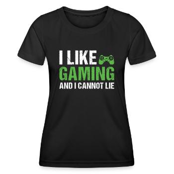Gamer I Like Gaming - Frauen Funktions-T-Shirt - Schwarz - Vorne - AI Model Female 172 light (172cm)