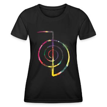 Reiki Symbol - Frauen Funktions-T-Shirt - Schwarz - Vorne - AI Model Female 172 light (172cm)