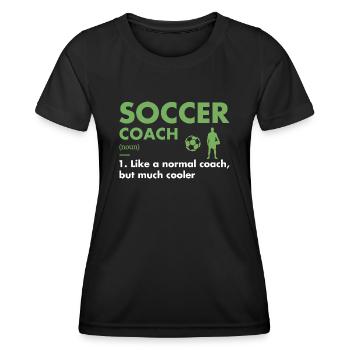 Sport Coach Definition Soccer - Frauen Funktions-T-Shirt - Schwarz - Vorne - AI Model Female 172 light (172cm)