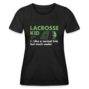 Sport Kid Definition Lacrosse - Frauen Funktions-T-Shirt - Schwarz - Vorne - AI Model Female 172 light (172cm)