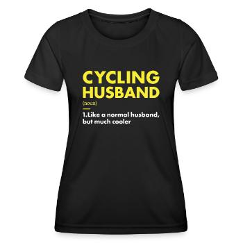 Sport Husband Cycling - Frauen Funktions-T-Shirt - Schwarz - Vorne - AI Model Female 172 light (172cm)
