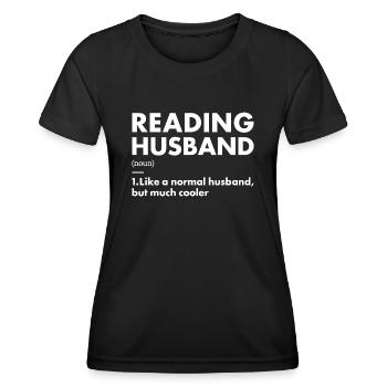 Reader Husband Definition Reading - Women's Functional T-Shirt - black - Front - AI Model Female 172 light (172cm)