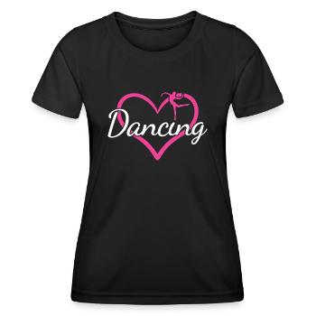 Dancer Heart Dancing - Women's Functional T-Shirt - black - Front - AI Model Female 172 light (172cm)