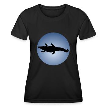 Chars de lézard crâne - T-shirt sport Femme - noir - Devant - AI Model Female 172 light (172cm)