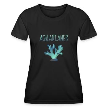 Aquarium Coral Coral Reef Aquarists - Women's Functional T-Shirt - black - Front - AI Model Female 172 light (172cm)