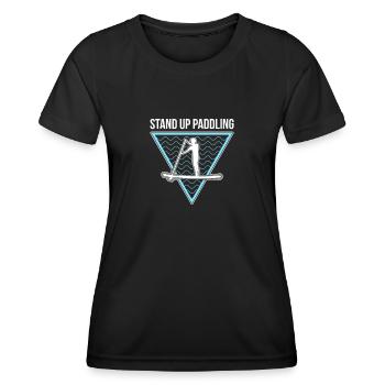 Stand Up Paddling Surfing Paddling Gift - Women's Functional T-Shirt - black - Front - AI Model Female 172 light (172cm)