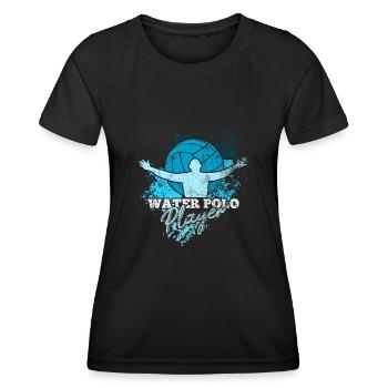 Wasserballspieler Wasserball - Frauen Funktions-T-Shirt - Schwarz - Vorne - AI Model Female 172 light (172cm)