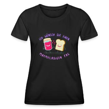 Marmelade Marmeladig - Frauen Funktions-T-Shirt - Schwarz - Vorne - AI Model Female 172 light (172cm)