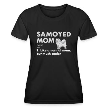 Définition de maman samoyède - T-shirt sport Femme - noir - Devant - AI Model Female 172 light (172cm)