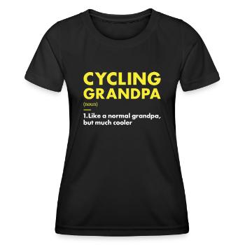 Sport Grandpa Cycling - Frauen Funktions-T-Shirt - Schwarz - Vorne - AI Model Female 172 light (172cm)