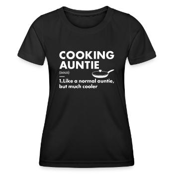 Cook Auntie Definition Cooking - Women's Functional T-Shirt - black - Front - AI Model Female 172 light (172cm)