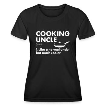Cuisinier Oncle Définition Cuisine - T-shirt sport Femme - noir - Devant - AI Model Female 172 light (172cm)