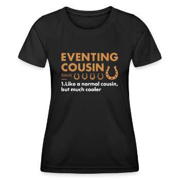 Rider Cousin Definition Eventing - Women's Functional T-Shirt - black - Front - AI Model Female 172 light (172cm)