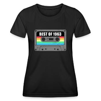 Geburtstag Best Of 1963 Jahrgang Vintage 1963 - Frauen Funktions-T-Shirt - Schwarz - Vorne - AI Model Female 172 light (172cm)