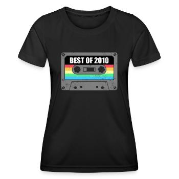 Birthday Best Of 2010 Vintage Vintage 2010 - Women's Functional T-Shirt - black - Front - AI Model Female 172 light (172cm)