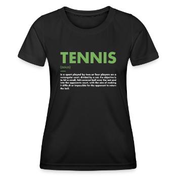 Sport Definition Tennis - Frauen Funktions-T-Shirt - Schwarz - Vorne - AI Model Female 172 light (172cm)